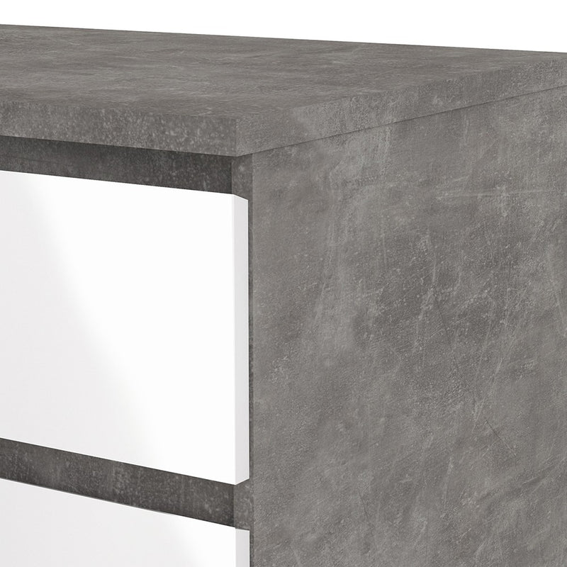 Naia Concrete Grey & White 6 Chest Of Drawers by Lavishway | Chest Of Drawers-40989