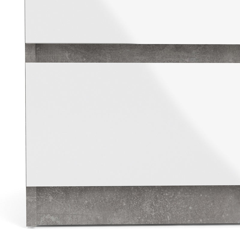 Naia Concrete Grey & White 6 Chest Of Drawers by Lavishway | Chest Of Drawers-40990