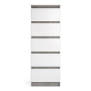 Naia Concrete 5 Drawer Narrow Chest by Lavishway | Chest Of Drawers-41014
