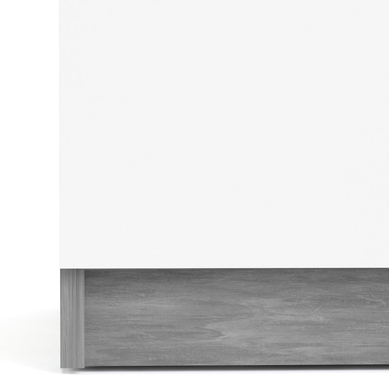 Naia Concrete White Gloss 4 Drawers Sideboard by Lavishway | Sideboards-40904