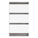 Naia Concrete 3 Drawer Bedside Cabinet by Lavishway | Bedside Tables-41075