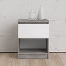 Naia Concrete 1 Drawer Bedside Cabinet by Lavishway | Bedside Tables-41093