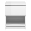 Naia High Gloss 1 Drawer Bedside Cabinet by Lavishway | Bedside Tables-41101