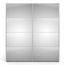 Verona Oak Finish Mirror Sliding Wardrobe by Lavishway | Wardrobe-33158