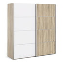Verona Truffle Oak Finish Sliding Wardrobe by Lavishway | Wardrobe-28634