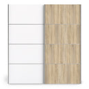 Verona Truffle Oak Finish Sliding Wardrobe by Lavishway | Wardrobe-28679