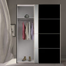 Verona Oak Finish Mirror Sliding Wardrobe by Lavishway | Wardrobe-33250