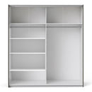 Verona Oak Finish Mirror Sliding Wardrobe by Lavishway | Wardrobe-33257