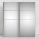Verona Oak Finish Mirror Sliding Wardrobe by Lavishway | Wardrobe-33263