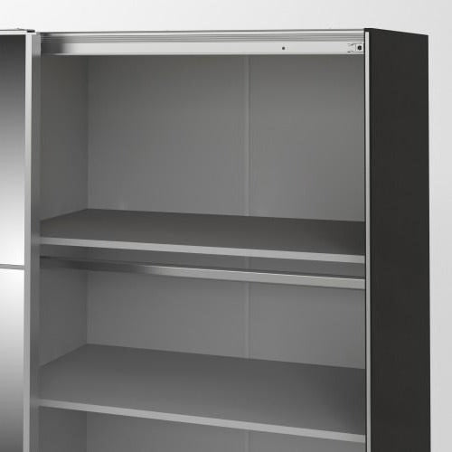 Verona Oak Finish Mirror Sliding Wardrobe by Lavishway | Wardrobe-33248