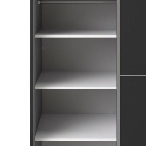 Verona Oak Finish Mirror Sliding Wardrobe by Lavishway | Wardrobe-33261