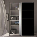 Verona Oak Finish Mirror Sliding Wardrobe by Lavishway | Wardrobe-33254