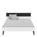 Oslo Euro White & Oak Finish King Bed by Lavishway | Wooden Beds-41760