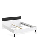 Oslo Euro White & Oak Finish King Bed by Lavishway | Wooden Beds-41762