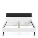 Oslo Euro White & Oak Finish King Bed by Lavishway | Wooden Beds-41761