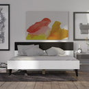 Oslo Euro White & Oak Finish King Bed by Lavishway | Wooden Beds-41759
