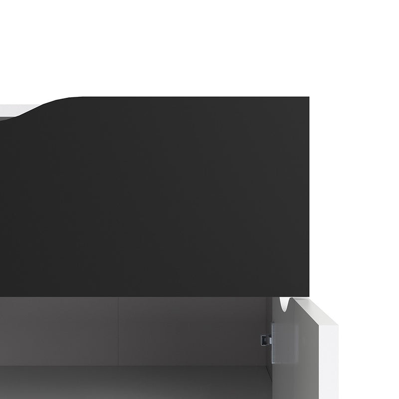 Oslo Black & White Wooden 1 Drawer Sideboard by Lavishway | Sideboards-41821