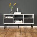 Oslo 2 Drawers 4 Shelves Wide TV Unit by Lavishway | TV Units Cabinets-41806