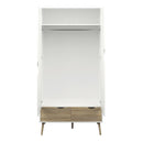 Oslo Wardrobe 2 Doors 2 Drawers by Lavishway | Wardrobe-41801