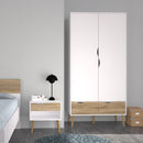Oslo Wardrobe 2 Doors 2 Drawers by Lavishway | Wardrobe-41799