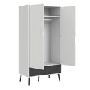 Oslo 2 Doors 2 Drawers Wardrobe by Lavishway | Wardrobe-41794