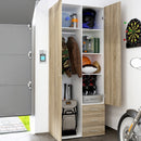 Space 2 Doors 3 Drawers Oak Wardrobe by Lavishway | Wardrobe-33498