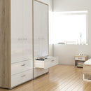 Homeline Oak 2 Doors 2 Drawers Wardrobe by Lavishway | Wardrobe-41387