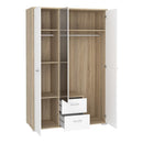 Homeline High Gloss Wardrobe in Oak by Lavishway | Wardrobe-41384