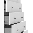 May White Wooden Chest Of 5 Drawers by Lavishway | Chest Of Drawers-41109