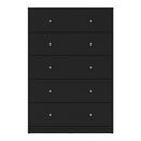 May Black Wooden Chest Of 5 Drawers by Lavishway | Chest Of Drawers-41126