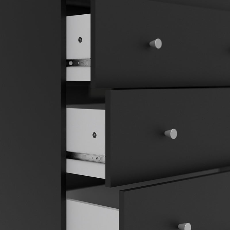 May Black Wooden Chest Of 5 Drawers by Lavishway | Chest Of Drawers-41128