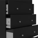 May Black Wooden Chest Of 5 Drawers by Lavishway | Chest Of Drawers-41124
