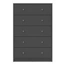 May Grey Wooden Chest Of 5 Drawers by Lavishway | Chest Of Drawers-41113