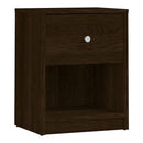 May Bedside 1 Drawer in Dark Walnut by Lavishway | Bedside Tables-41167