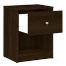 May Bedside 1 Drawer in Dark Walnut by Lavishway | Bedside Tables-41165