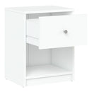 May 1 Drawer Bedside Table in White by Lavishway | Bedside Tables-41156