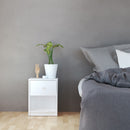 May 1 Drawer Bedside Table in White by Lavishway | Bedside Tables-41153