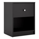 May 1 Drawer Bedside Table in Black by Lavishway | Bedside Tables-41173