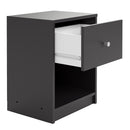 May 1 Drawer Bedside Table in Black by Lavishway | Bedside Tables-41174