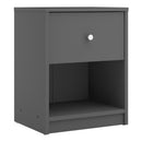 May 1 Drawer Bedside Table in Grey by Lavishway | Bedside Tables-41159