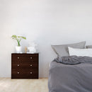 May Dark Walnut Finish Chest Of 3 Drawers by Lavishway | Chest Of Drawers-41141