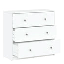 May White Wooden Chest Of 3 Drawers by Lavishway | Chest Of Drawers-41132