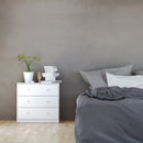 May White Wooden Chest Of 3 Drawers by Lavishway | Chest Of Drawers-41130