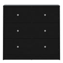 May Black Wooden 3 Chest Of Drawers by Lavishway | Chest Of Drawers-41148