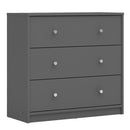 May Grey Wooden Chest Of 3 Drawers by Lavishway | Chest Of Drawers-41135