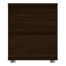 Nova Walnut Finish 2 Drawers Bedside Table by Lavishway | Bedside Table