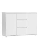 Nova White Wooden 3 Drawers Sideboard by Lavishway | Sideboards-29414
