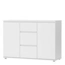 Nova White Wooden 3 Drawers Sideboard by Lavishway | Sideboards-29415