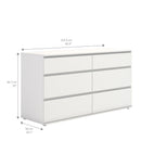 Nova White Finish 6 Chest Of Drawers by Lavishway | Chest Of Drawers-29405