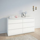 Nova White Finish 6 Chest Of Drawers by Lavishway | Chest Of Drawers-29400